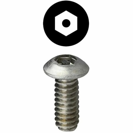 Dottie #10-24 x 1/2 in Tamper-Resistant Hex Button Machine Screw, 18-8 Stainless Steel, 100 PK T102412HB
