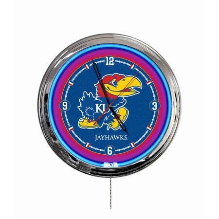Holland Bar Stool University of Kansas 16 LED Wall Clock ClkL16