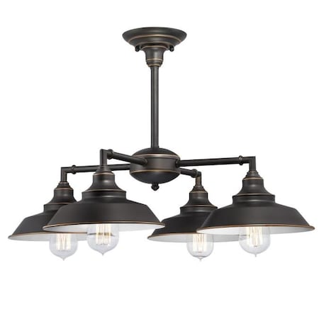 Westinghouse Four-Light Indoor Convertible Chandelier Ceiling Fixture ORB 6343300