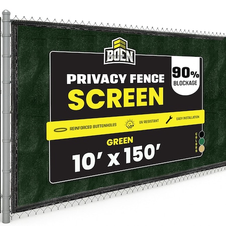 Boen Privacy Netting, Green, 10ftX150ft PN-30012