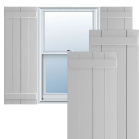 Ekena Millwork True Fit PVC Four Board Joined Board-n-Batten Shutters, Primed, 21 1/2"W x 54"H TFP101BBF21X054PR