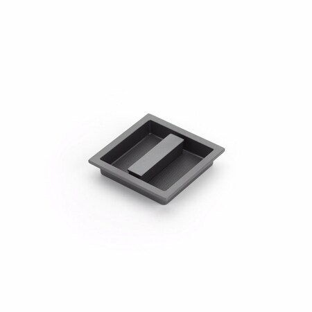 Schaub 3-7/8in x 3-7/8in Modo Centered Recessed Pull Gun Metal Finish 1207-GM