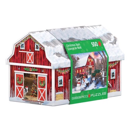 Eurographics Holiday Farm Tin Collectible Tins with Puzzles Multicolored 550 pc 8551-5665