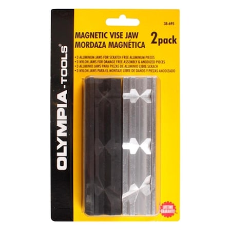 Olympia Tools Magnetic Vise Jaw, 2PK 38-695