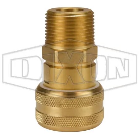 Dixon Air Chief Industrial Male Quick Connect Coupler, 1-11 x 1/2 in Nominal, Quick Connect Coupler x NPTF DC7108