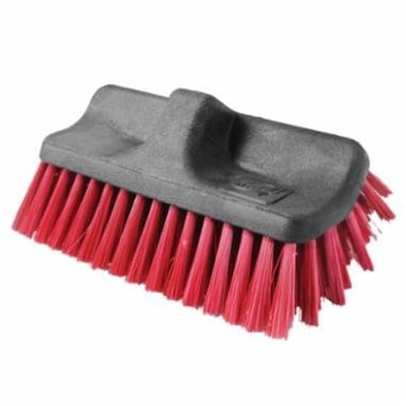 Libman 516 Scrub Brush, 2-1/2 in L Trim, Poly, Red, 6 in W Brush 8298