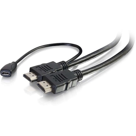 C2G 15FT HIGH SPEED HDMI CABLE WITH BUILT-IN POWER INSERTER - 4K 60HZ - 15 FOOT 4K H 56792