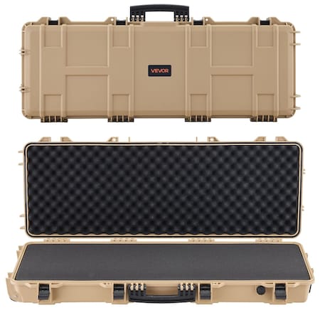 Vevor Hard Rifle Case 42 in Gun Storage Case IP67 Waterproof and Dustproof Khaki 1043513