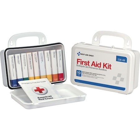 First Aid Only ANSI 10unit First Aid Kit, White, 64PK FAO238AN