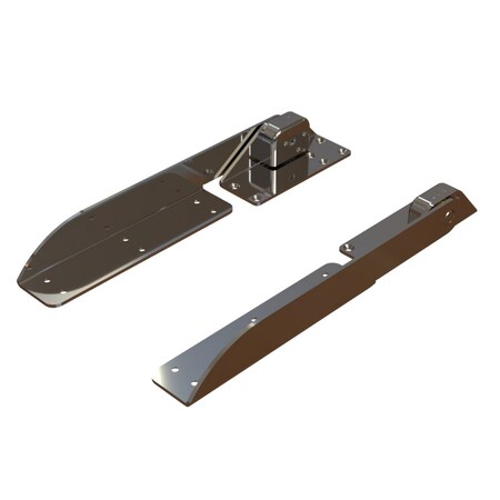Taco Marine TACO Command Ratchet Hinge - 18 1/2in - 316 Stainless Steel Polished w/Hard Stop H25-0048