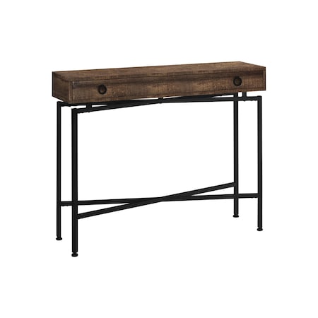 Homeroots 43" Brown And Black Cross Leg Console Table 333209
