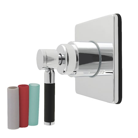 Kingston Brass Single-Handle Six-Way Diverter Valve with Square Trim Kit, Polished Chrome KS4041DKL