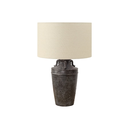Monarch Specialties Lighting, 28"h, Table Lamp, Black Ceramic, Beige Shade, Transitional I 9940