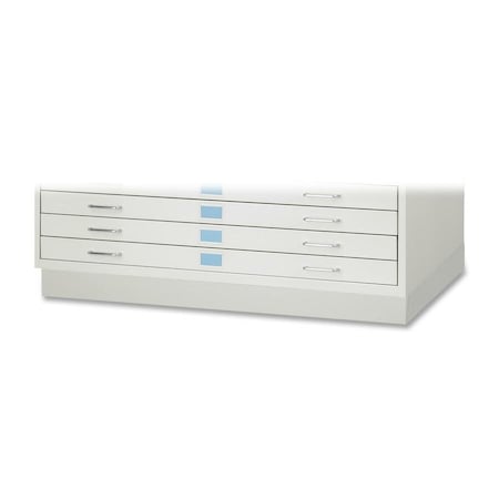 Safco Flat File Cabinet Base, Gray, Closed 4973LG