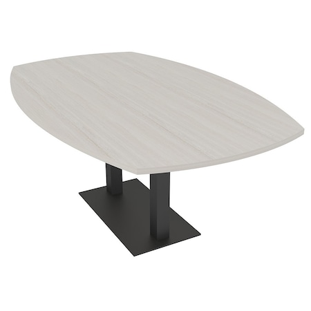 Skutchi Designs Arc Rectangle Meeting Room Table, 45 in W, 84 in L, Ivory HAR-AREC-48X84-DOU.BK-K458
