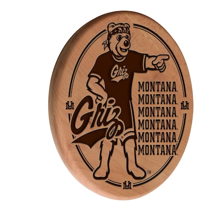 Holland Bar Stool Co University of Montana 13" Laser Engraved Solid Wood Sign WSgnLNatMontUn