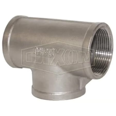 Dixon Threaded Pipe Tee, 1/2 in, FNPT, 150 lb, 316 SS, Domestic FT50SS