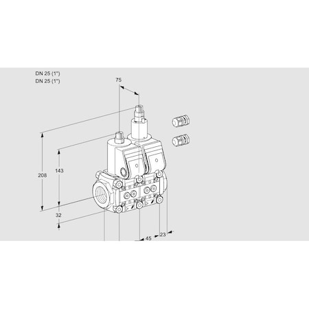 Honeywell Kromschroder VCS 1E25R/25R05NLWR3/PPPP/PPPP KS88100107
