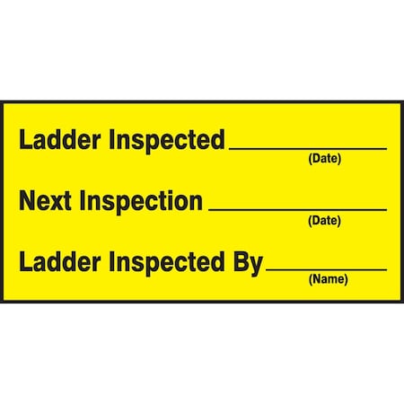 Accuform SAFETY LABEL LADDER INSPECTED, NEXT LCRT507VSP
