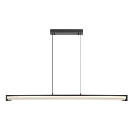 Euf Neoness, Chandelier, 50", Matte Black, Clear Glass 50058-020