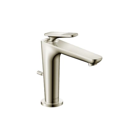 Axor Citterio C Single-Hole Faucet 125 CoolStart with Pop-Up Drain-Cubic Cut, 1.2 GPM in Polished Nickel 49031831