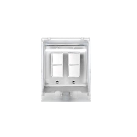 Eurofase Dual Duplex Switch Weatherproof SS Flush Mount And Gang Box EFDWWPS