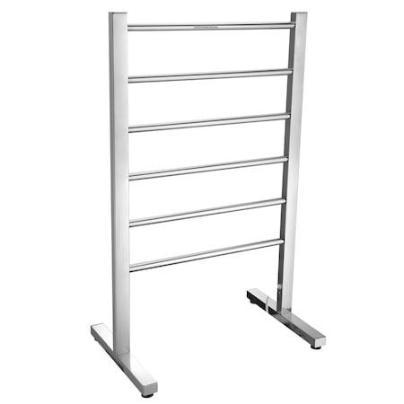Anzzi Riposte 6-Bar Floor Mounted Towel Warmer Rack, Polished Chrome TW-AZ102CH