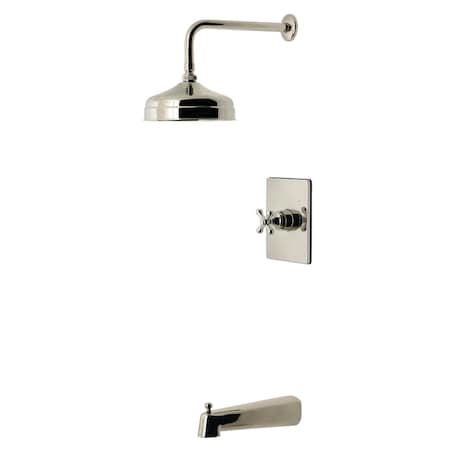 Kingston Brass Single-Handle Pressure Balanced Tub and Shower Faucet, Polished Nickel KB6346AX