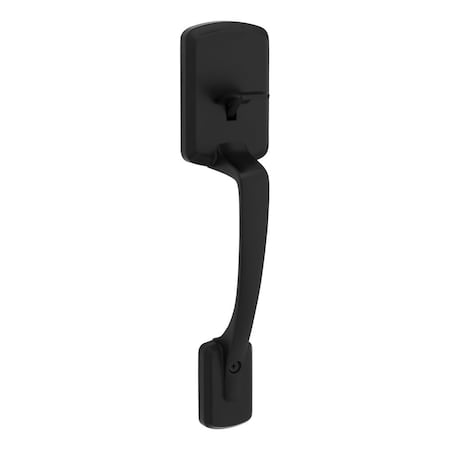 Kwikset Henley Handle Only; No Deadbolt with RCAL Latch and RCS Strike Matte Black Finish 898HYH-514