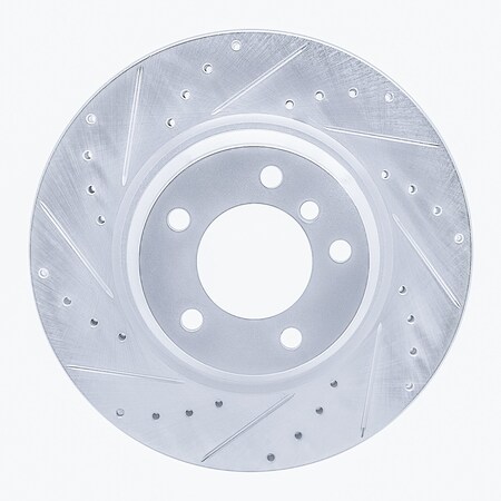Dynamic Friction Co DFC Brake Rotor - Drilled and Slotted - Silver 631-31069L