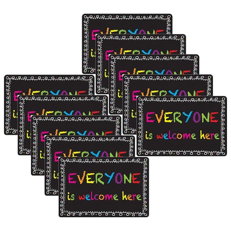 Smart Poly Computer Mouse Pad, 8in. x 10in., Everyone is Welcome Here, Chalk Loop, 10PK 97108
