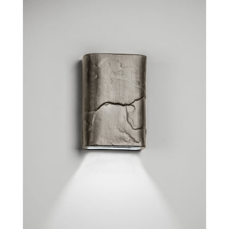 Luxury Lighting Masons Select 12 in Tall Ceramic Slate Look Outdoor Wall Light, Rubbed Pewter Paint Finish, 2PK (2) SL0812-APew-ud-7