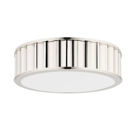 Hudson Valley Lighting Middlebury 2 Light Flush Mount 13 In. Polished Nickel, round 911-PN