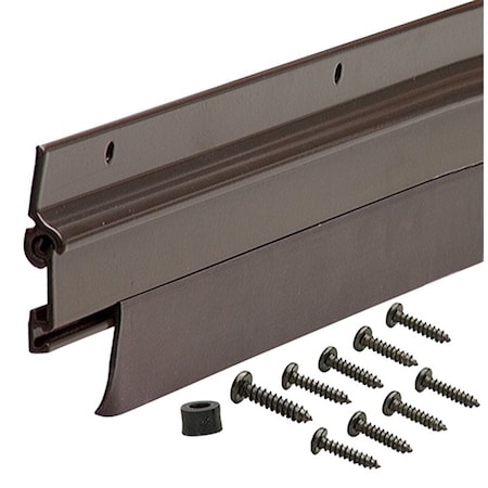 M-D Building Products FlexOMatic Series 0 Door Sweep, 36 in L, 134 in W, Aluminum Flange, Vinyl Insert 7153