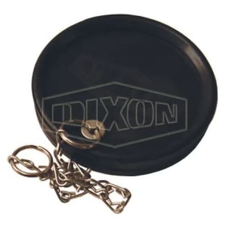Dixon Bayonet Style Dry Disconnect Dust Plug, 3 in, Rubber BCP-300