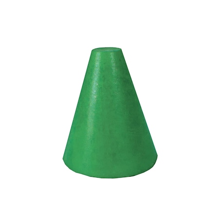 Dedeco RBR ABRASIVE CONE, TPR 1" X 3/4", 1/4" GRN MED S/C 1/UNIT 0073