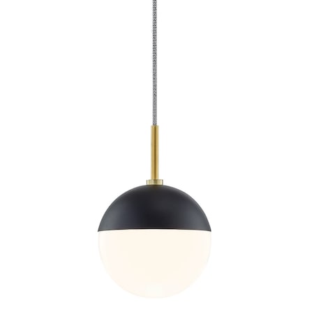Mitzi Renee 1 Light Pendant 14 In. Aged Brass/Black H344701-AGB/BK