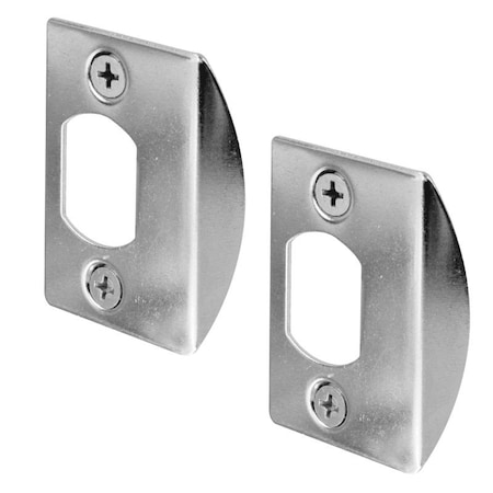 Defender Security E2234 Strike Plate, 2-1/4 in L, 1-7/16 in W, Steel, Chrome E 2234