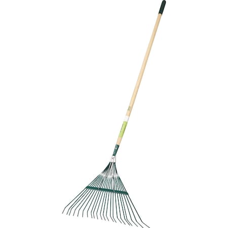 Best Garden 22'' Steel Leaf Rake with 48'' Wood Handle, 22-Tine EMX-22-DIB