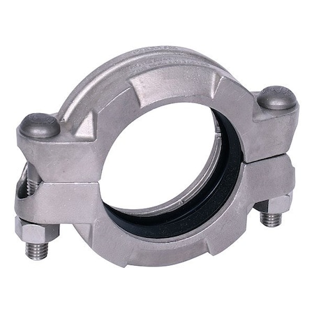 Gruvlok Clamp, SS, Grooved 10 in, Grooved 10 in 0390065318