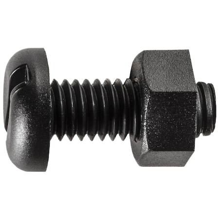 Auveco Black Nylon License Plate Screw And Nut, 50PK 21181