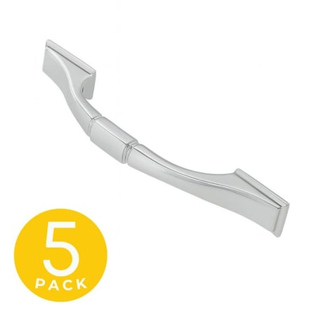 Sapphire 3 in. (76 mm) Center-to-Center Modern Zinc Cabinet Hardware Pull in Satin Nickel, 5PK SP-805174