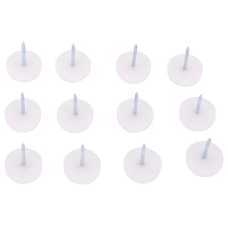 Prosource Furniture Glide, Plastic, White, White, 3/4 x 3/4 x 15/16 in Dimensions FE-50302-PS