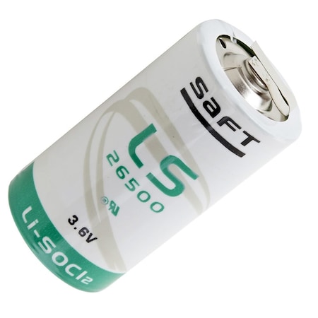 Saft LS26500BA Lithium Battery 3.6V 7300mAh With Soder Tabs LS26500BA-ST
