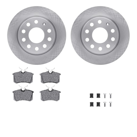 Dynamic Friction Co DFC Brake Rotor with 5000 Brake Pads and Hardware Kit 6512-74377