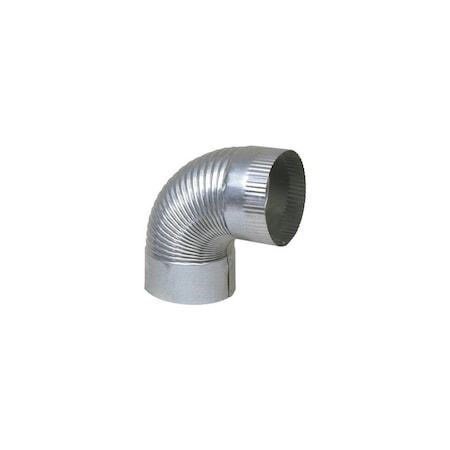 Imperial Mfg. HVAC Duct Pipe Elbow, Corrugated, 24 Gauge, 6-In. GV1811