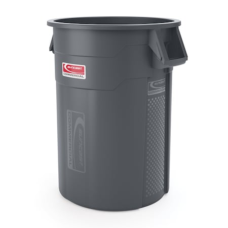 Suncast Commercial 55 GALLON UTILTIY TRASH CAN, GRAY TCU55