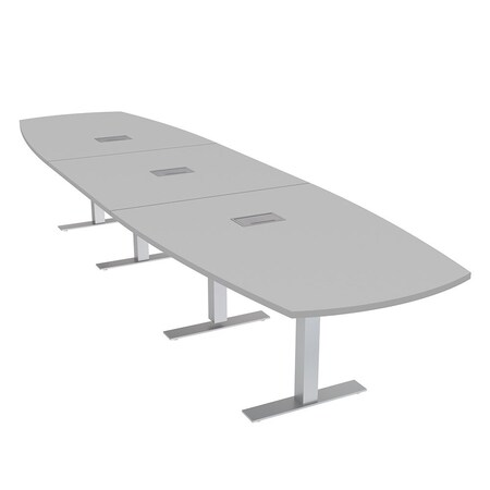 Skutchi Designs Arc Boat Conference Table With Power, 48 in W, 192 in L HAR-ABOT-48X192-T-U779-ESIL