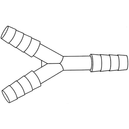 Jorgensen Laboratories Y Barb Connector, 2PK J0596