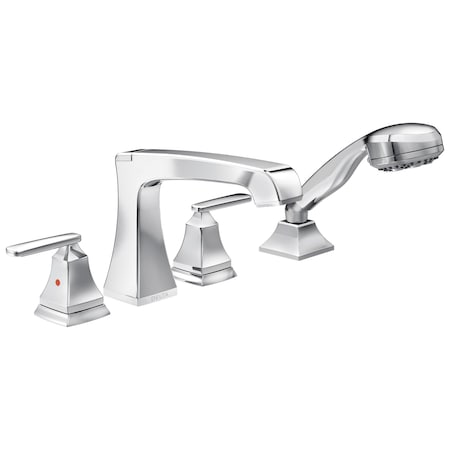 Delta Ashlyn Roman Tub With Hand Shower Trim In Chrome T4764